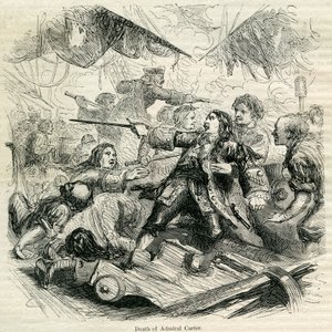 Death of Admiral Carter, 1692 by English School