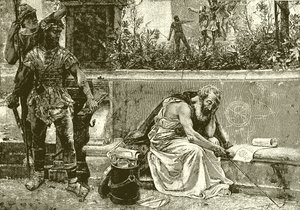Death of Archimedes by English School