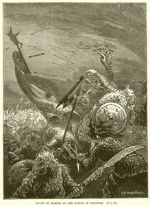 Death of Harold at the Battle of Hastings by English School