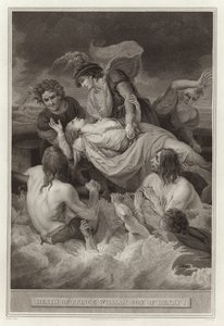 Death of Prince William, Son of Henry I by English School