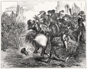 Death of Wat Tyler (d.1381) by English School