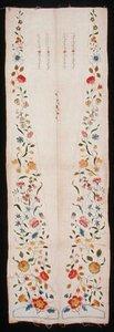 Decorative textile for a gown by English School