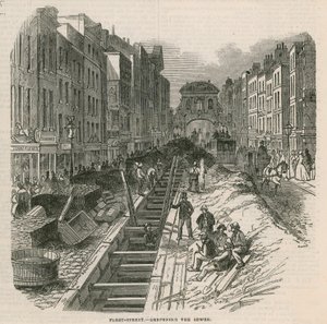 Deepening the sewers in Fleet Street by English School