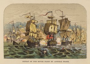 Defeat of Dutch fleet by Admiral Blake by English School