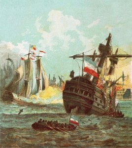 Defeat of the Dutch Fleet by English School