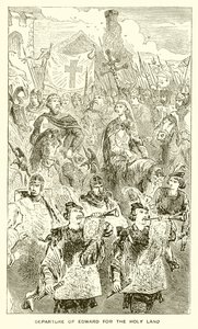 Departure of Edward for the Holy Land by English School