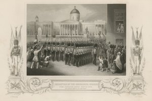 Departure of the Grenadier Guards from Trafalgar Square by English School
