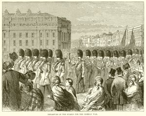 Departure of the Guards for the Crimean War by English School