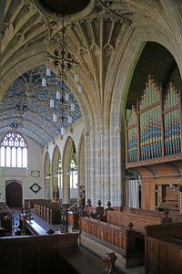 View of Axbridge Church - Interior View by English School