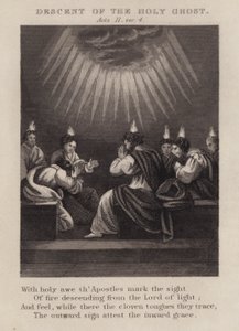 Descent of the Holy Ghost, Acts 2:4 by English School