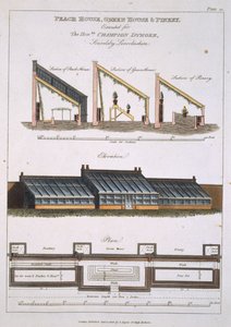 Design for Peach House, Greenhouse and Pinery, 1806 by English School