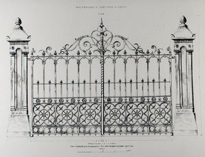 Design for a gate, from 