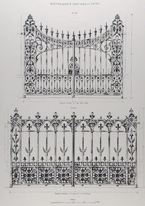 Designs for cast-iron railings, from 