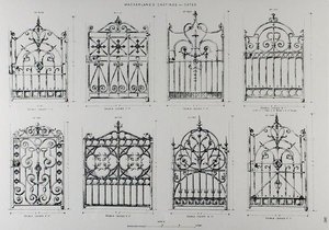 Designs for cast-iron railings, from 