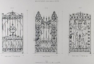 Designs for cast-iron railings, from 