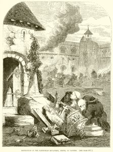 Destruction of the Carthusian Monastery, Perth, by Rioters by English School
