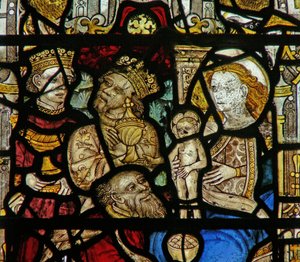 Detail (Adoration of the Magi) by English School
