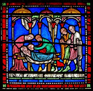 Detail from the Miracle Window depicting Richard of Sunieve