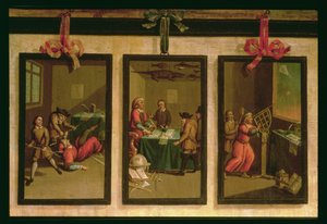 Detail of Panelling in the Dutch Parlour by English School