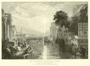 Dido Superintending the Building of Carthage by English School