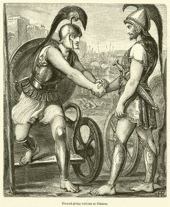 Diomed Giving Welcome to Glaucus by English School