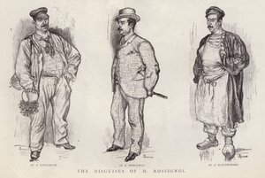 Disguises used by Parisian police detective Gustave Rossignol by English School