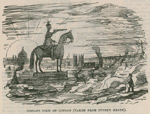 Distant view of London (taken from Putney Heath) by English School