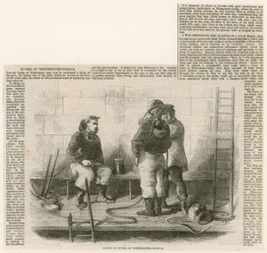 Divers at Westminster Bridge by English School
