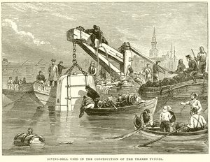 Diving-Bell Used in the Construction of the Thames Tunnel by English School