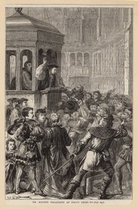 Dr Bourne preaching at St Pauls Cross by English School