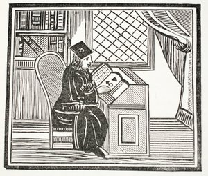 Dr. John Faustus, illustration from Chap-books of the Eighteenth Century by John Ashton, pub. 1882 by English School