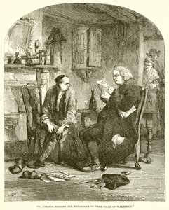 Dr. Johnson Reading the Manuscript of The Vicar of Wakefield by English School