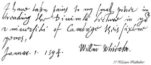 Dr William Whittaker