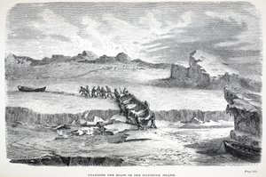 Dragging the Boats to the Illuidlek Island, London 1886