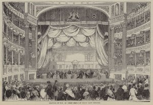 Drawing of the Art Union Prizes, Drury Lane Theatre, London (engraving) by English School