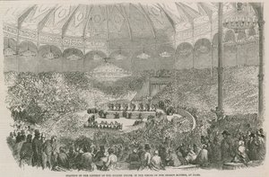 Drawing of the lottery of the Golden Ingote in the Circus of the Champs Elysees, Paris, France