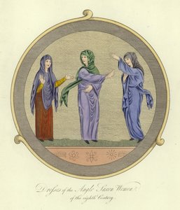 Dresses of the Anglo-Saxon Women of the 8th Century by English School