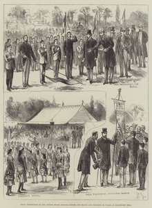 Drill Competition of the London Board Schools before the Prince and Princess of Wales at Buckhurst Hill (engraving) by English School