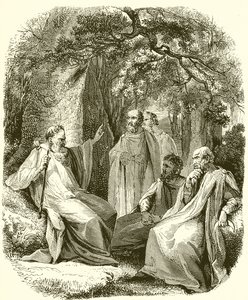 Druids in the Sacred Grove by English School