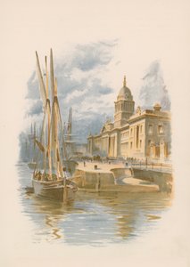 Dublin Custom House and Quay by English School