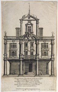 Dukes Theatre, Dorset Gardens, engraved by W. Sherwin, 1673 by English School