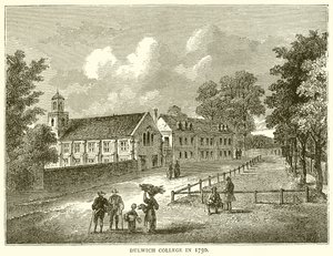 Dulwich College in 1750 by English School