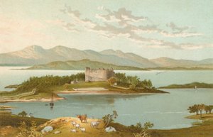 Dunstaffnage Castle and Loch Etive by English School