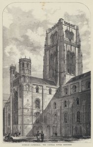 Durham Cathedral, the Central Tower Restored (engraving) by English School