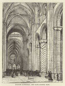 Durham Cathedral, the nave looking east by English School