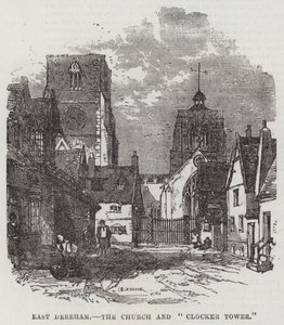 East Dereham, the Church and "Clocker Tower" by English School