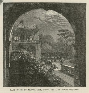 East Wing by Moonlight, from the Picture Room Window, Holland House by English School