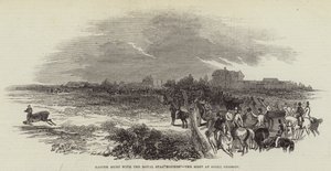 Easter Hunt with the Royal Stag Hounds, the Meet at Stoke Common