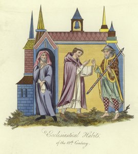 Ecclesiastical habits of the 12th Century by English School