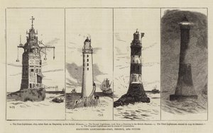Eddystone Lighthouses, Past, Present, and Future by English School
